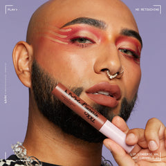 NYX PROFESSIONAL MAKEUP close-up on lips showing matte finish and fuller look
