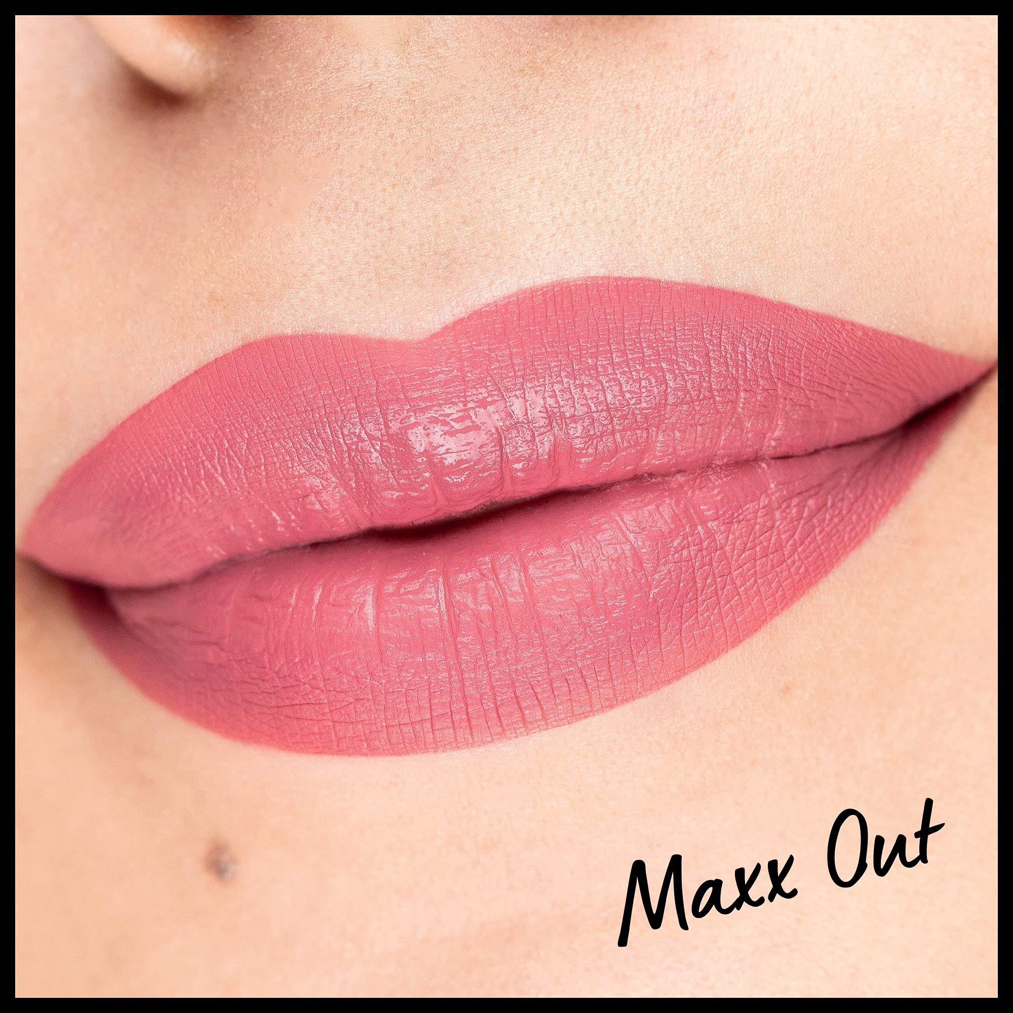 NYX PROFESSIONAL MAKEUP arm swatch showing true Maxx Out cool pink color