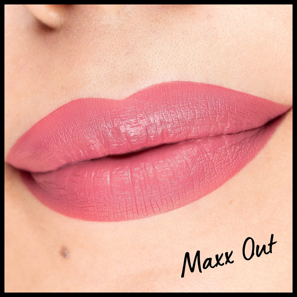 NYX PROFESSIONAL MAKEUP arm swatch showing true Maxx Out cool pink color