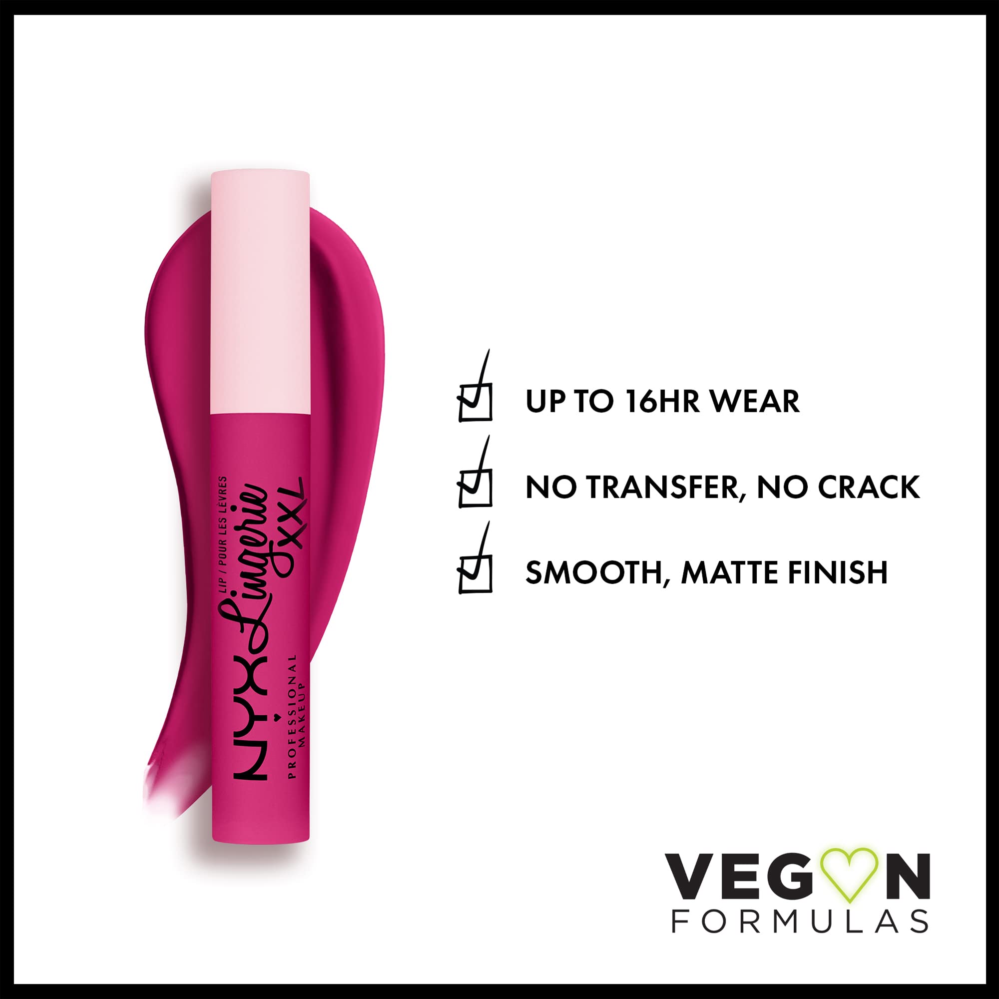 NYX Lip Lingerie XXL applicator wand displaying smooth doe-foot for precise application