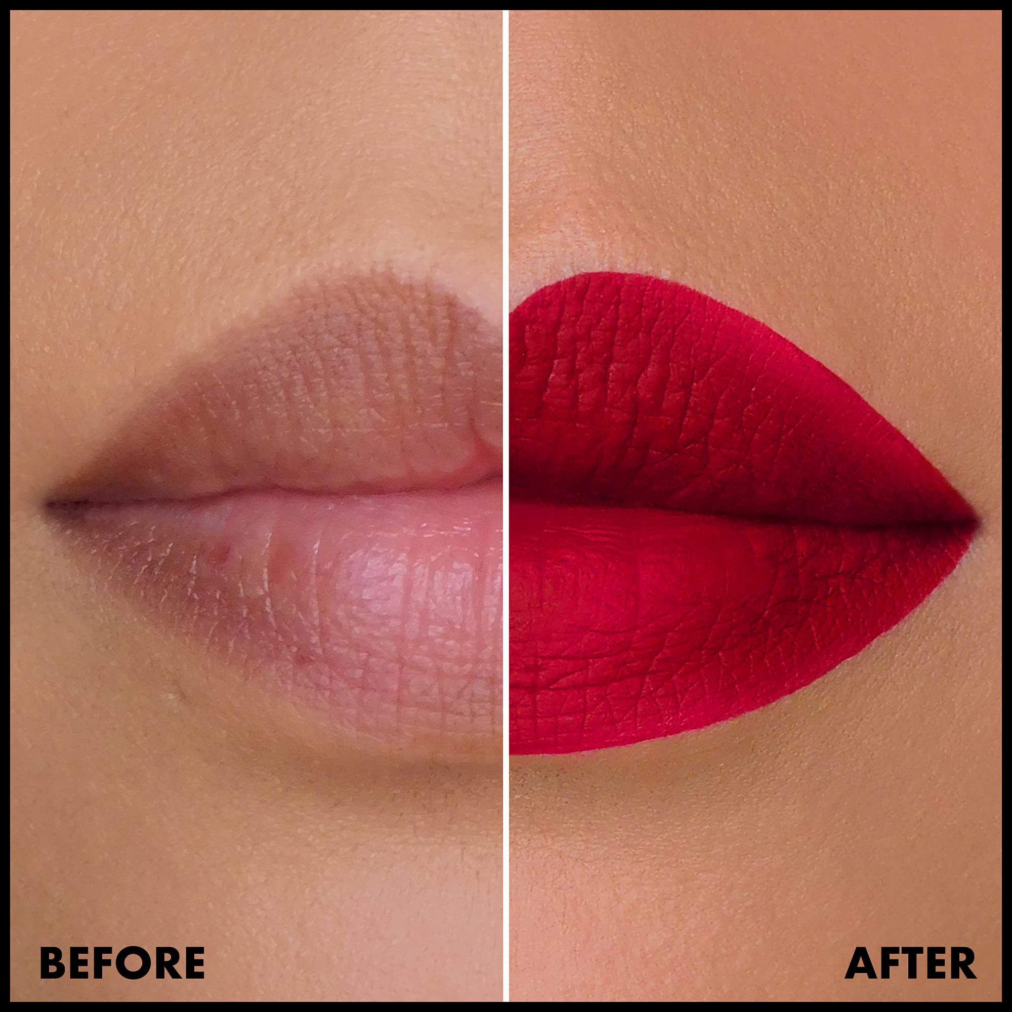 NYX PROFESSIONAL MAKEUP on model wearing Stamina for an evening look showing bold color benefit dramatic pout
