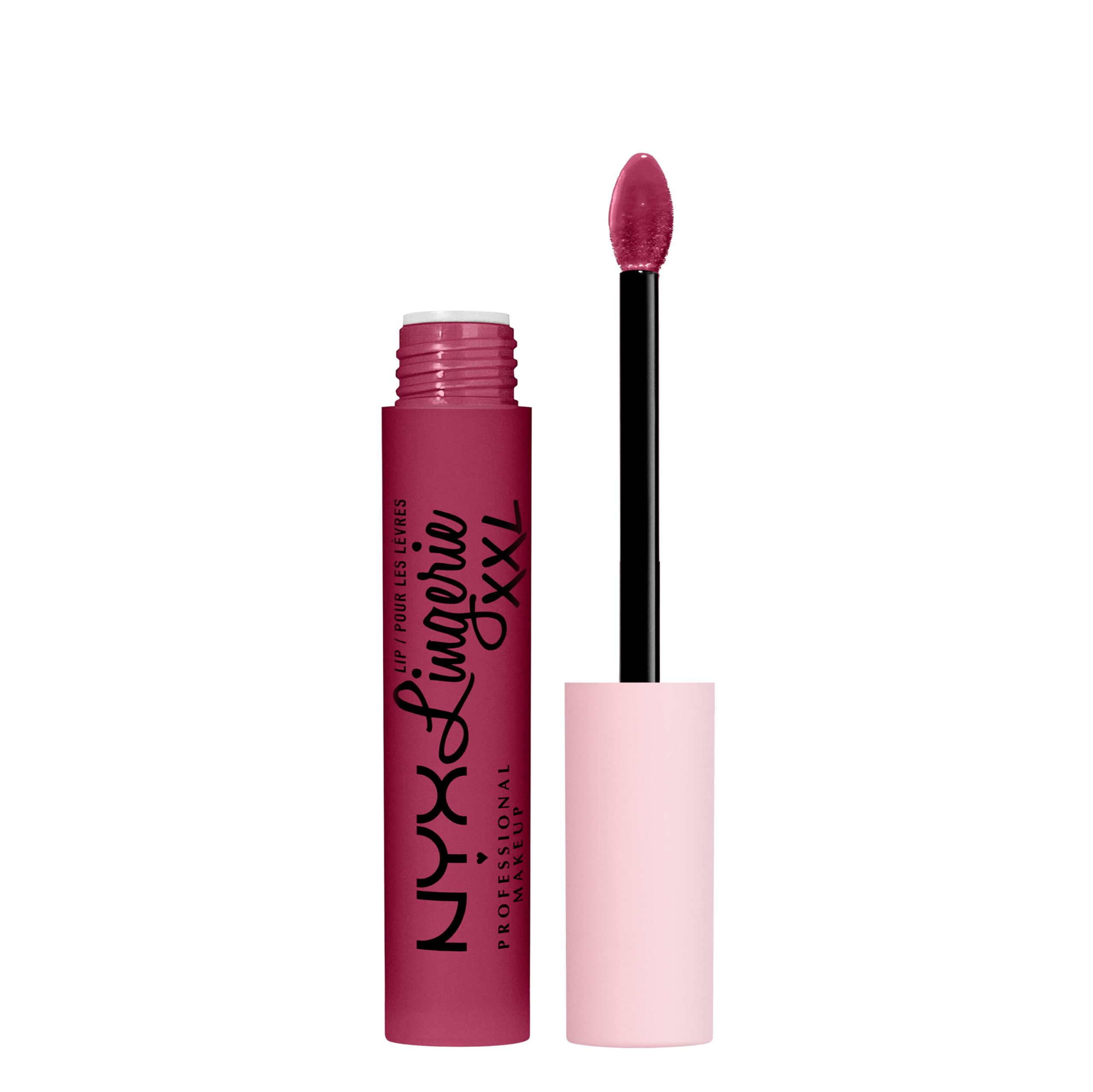 NYX Lip Lingerie XXL front packaging shows shade and branding benefit long wear