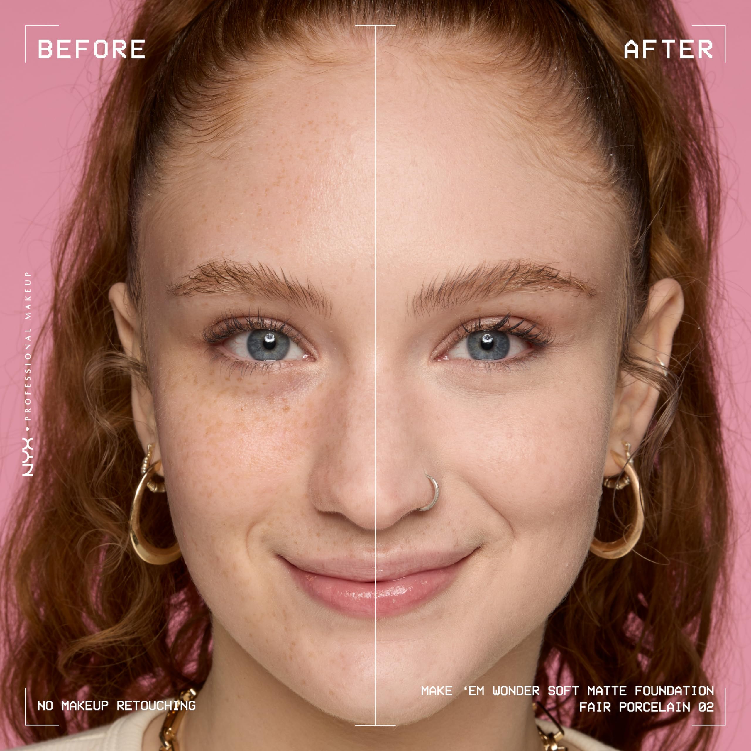 NYX PROFESSIONAL MAKEUP pump dispensing foundation showing easy, controlled application benefit