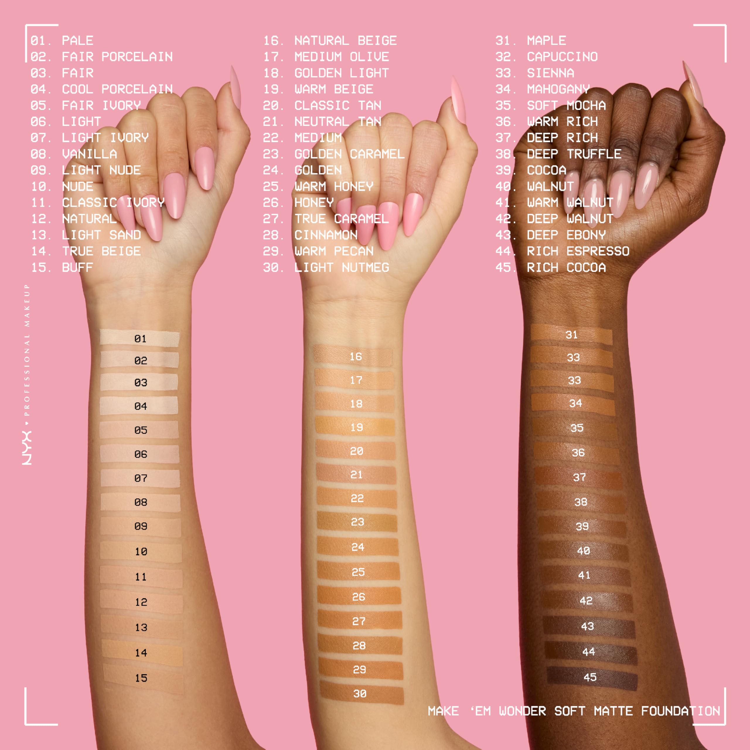 NYX PROFESSIONAL MAKEUP application by mirror in lifestyle setting showing wearable natural finish benefit