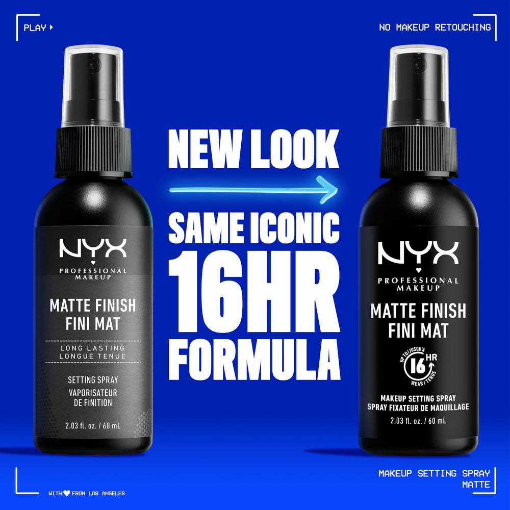 NYX PROFESSIONAL MAKEUP nozzle close-up highlighting even fine mist delivery for flawless finish