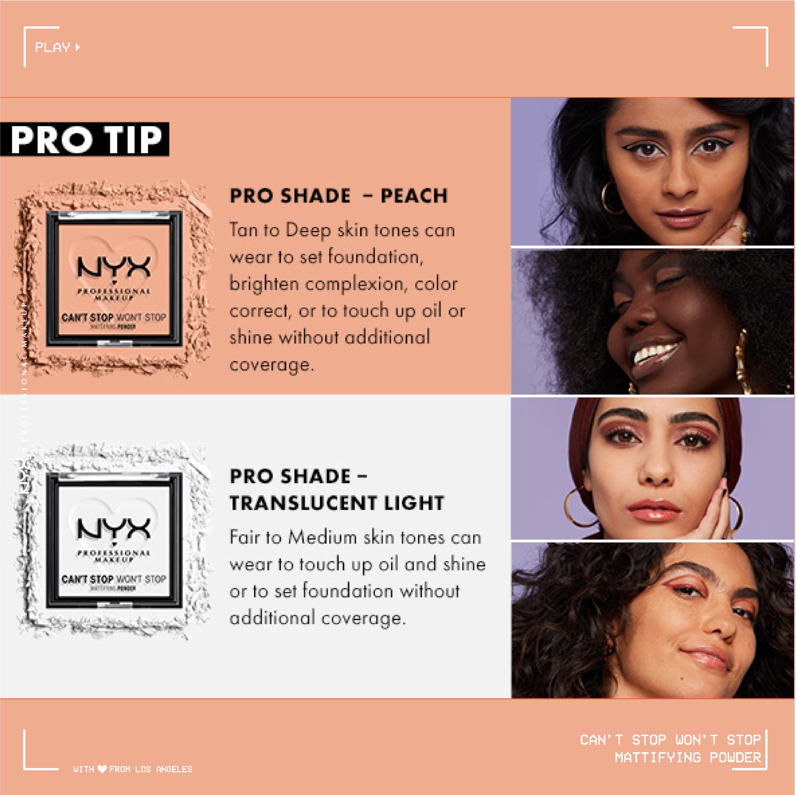 NYX PROFESSIONAL MAKEUP swatch on skin showing color match and natural matte benefit