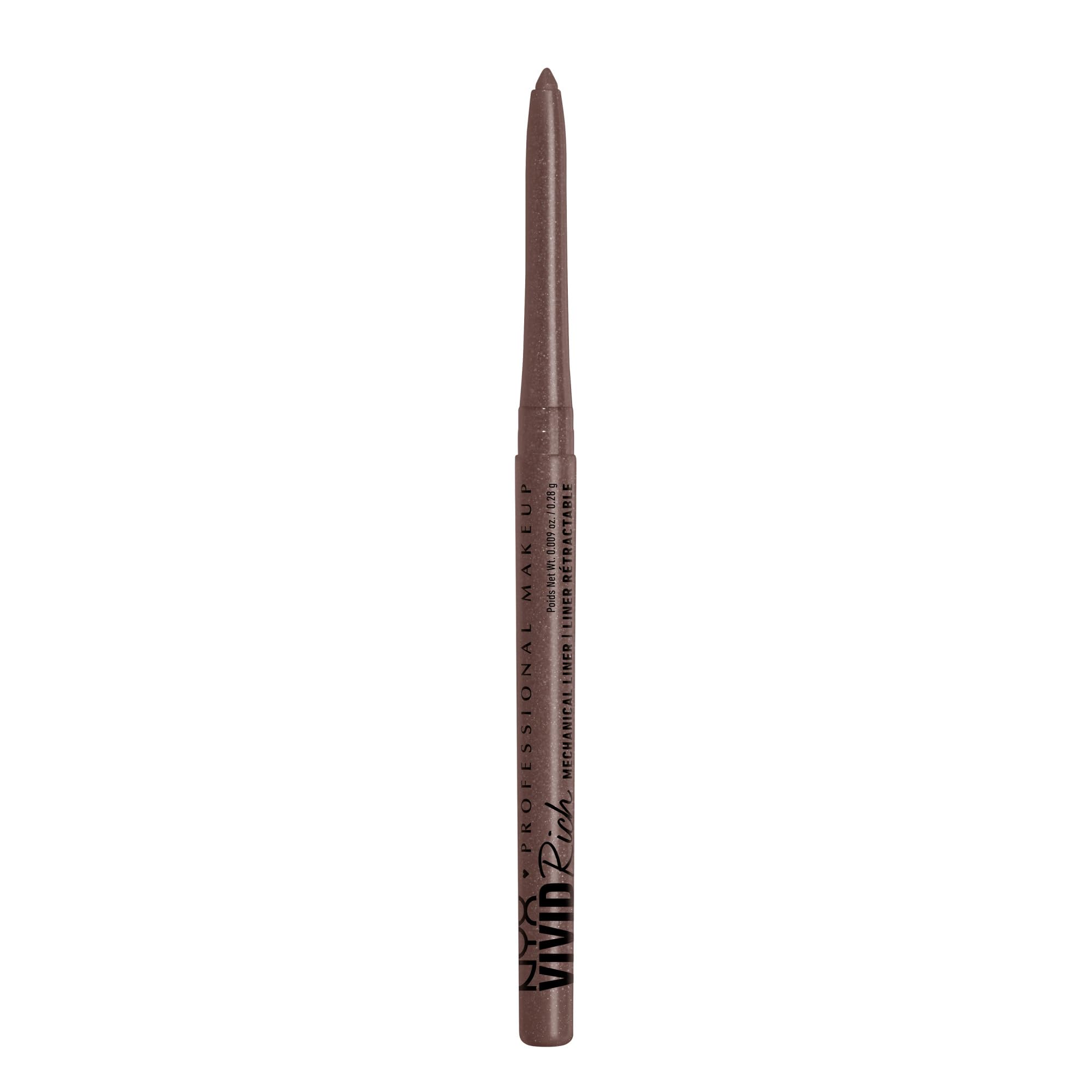 NYX PROFESSIONAL MAKEUP front packaging showing sleek pencil, easy storage benefit