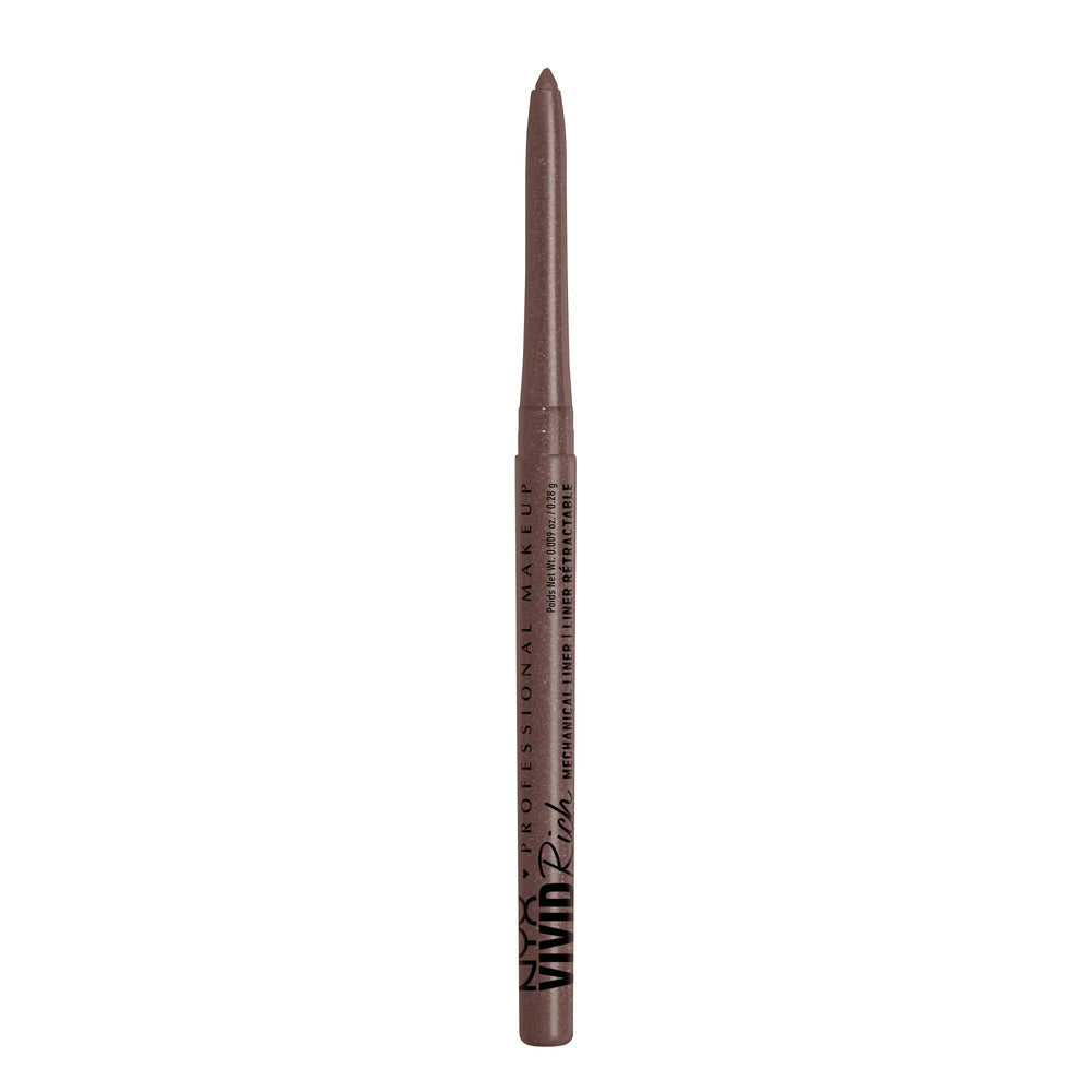 NYX PROFESSIONAL MAKEUP front packaging showing sleek pencil, easy storage benefit