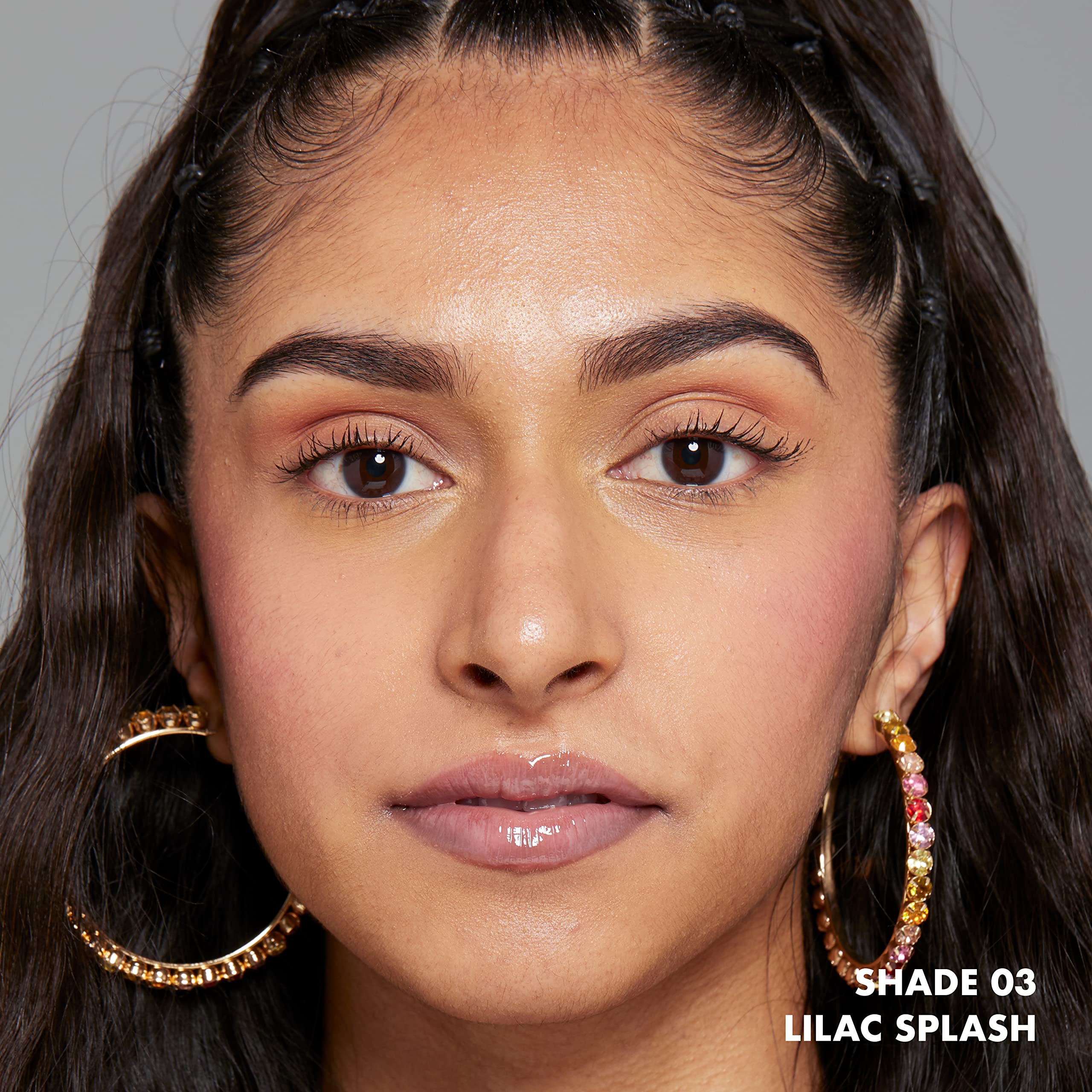 NYX PROFESSIONAL MAKEUP gloss on lips close crop highlighting hydrating sheen