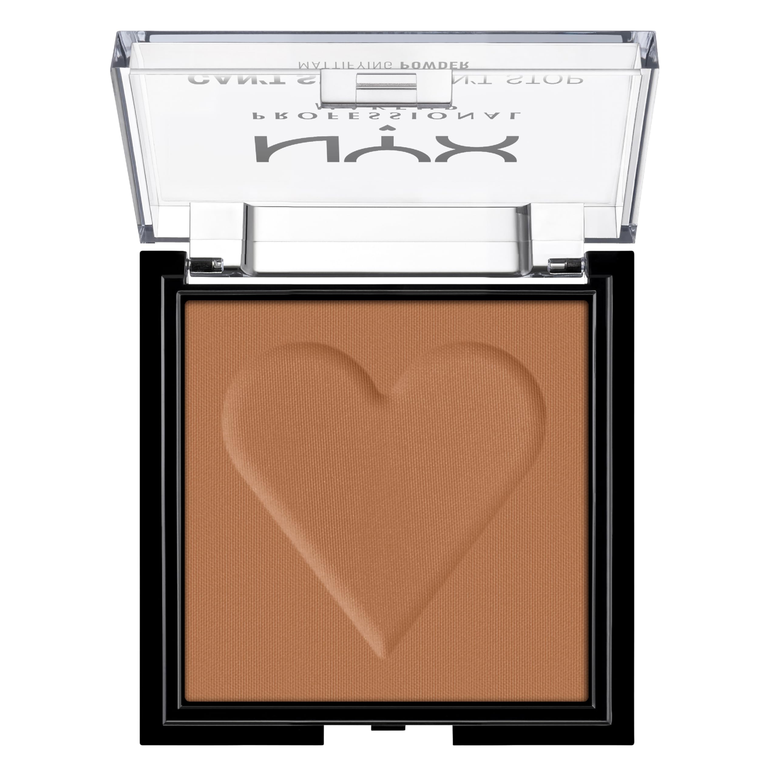 NYX PROFESSIONAL MAKEUP close-up of pressed powder texture highlighting oil-absorbing rice powder