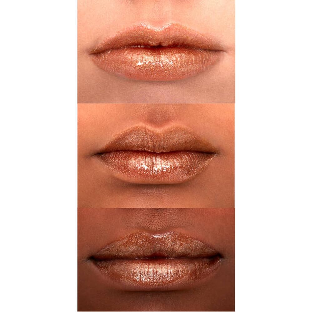 NYX PROFESSIONAL MAKEUP applicator close-up displays brush tip and even gloss payoff