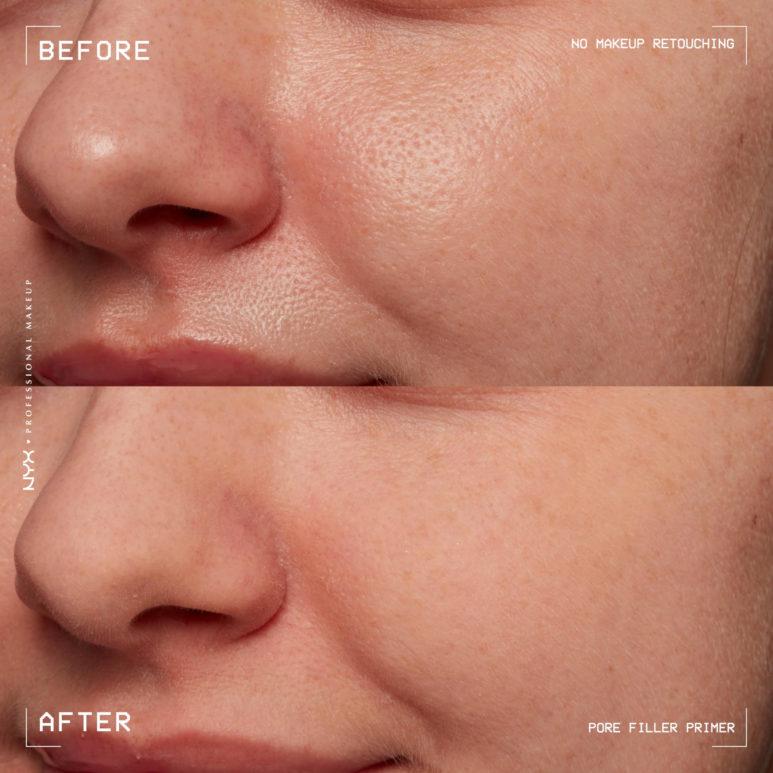 NYX PROFESSIONAL MAKEUP product applied near under-eye demonstrating precise soft-focus benefit