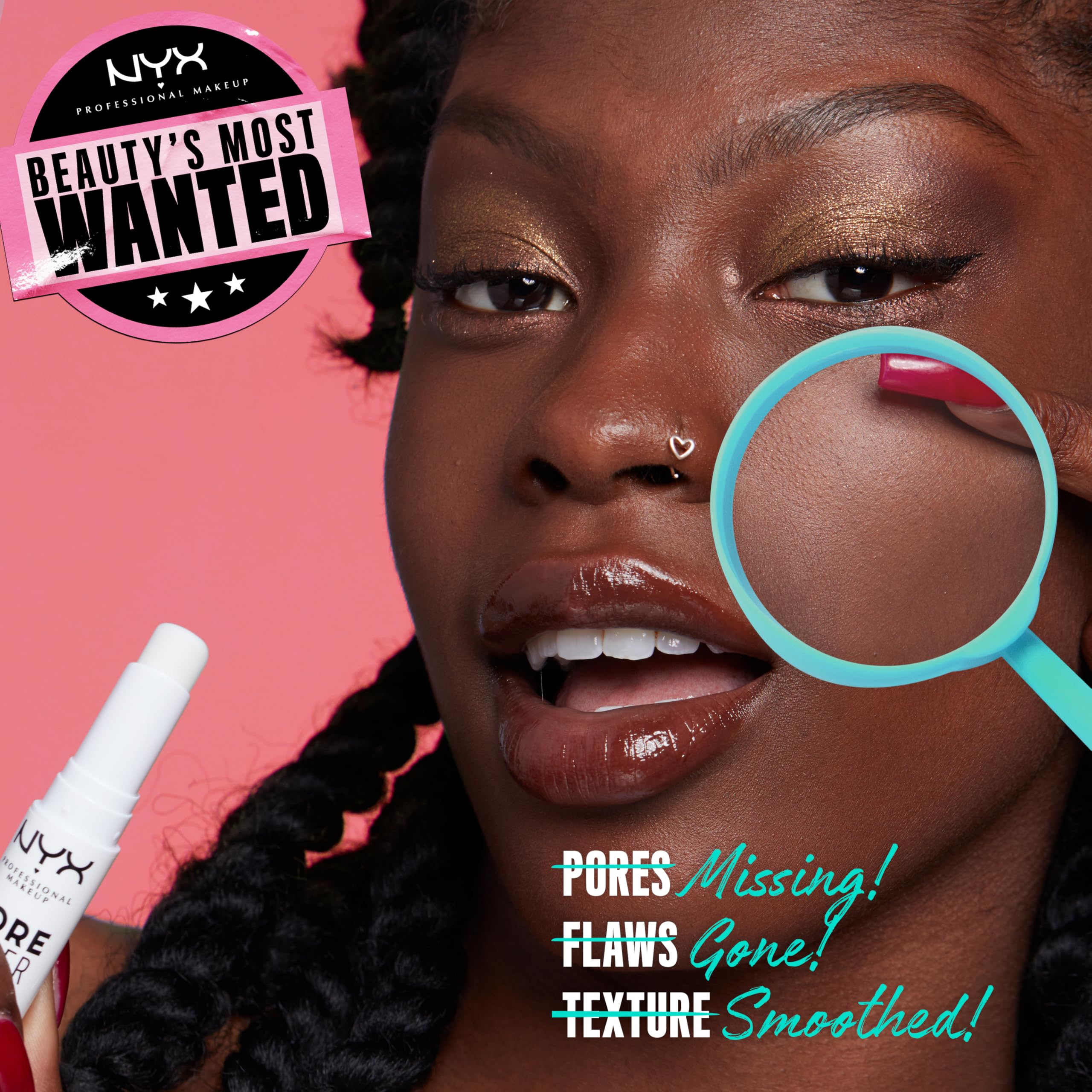 NYX PROFESSIONAL MAKEUP close-up of slanted applicator tip for precise targeted application