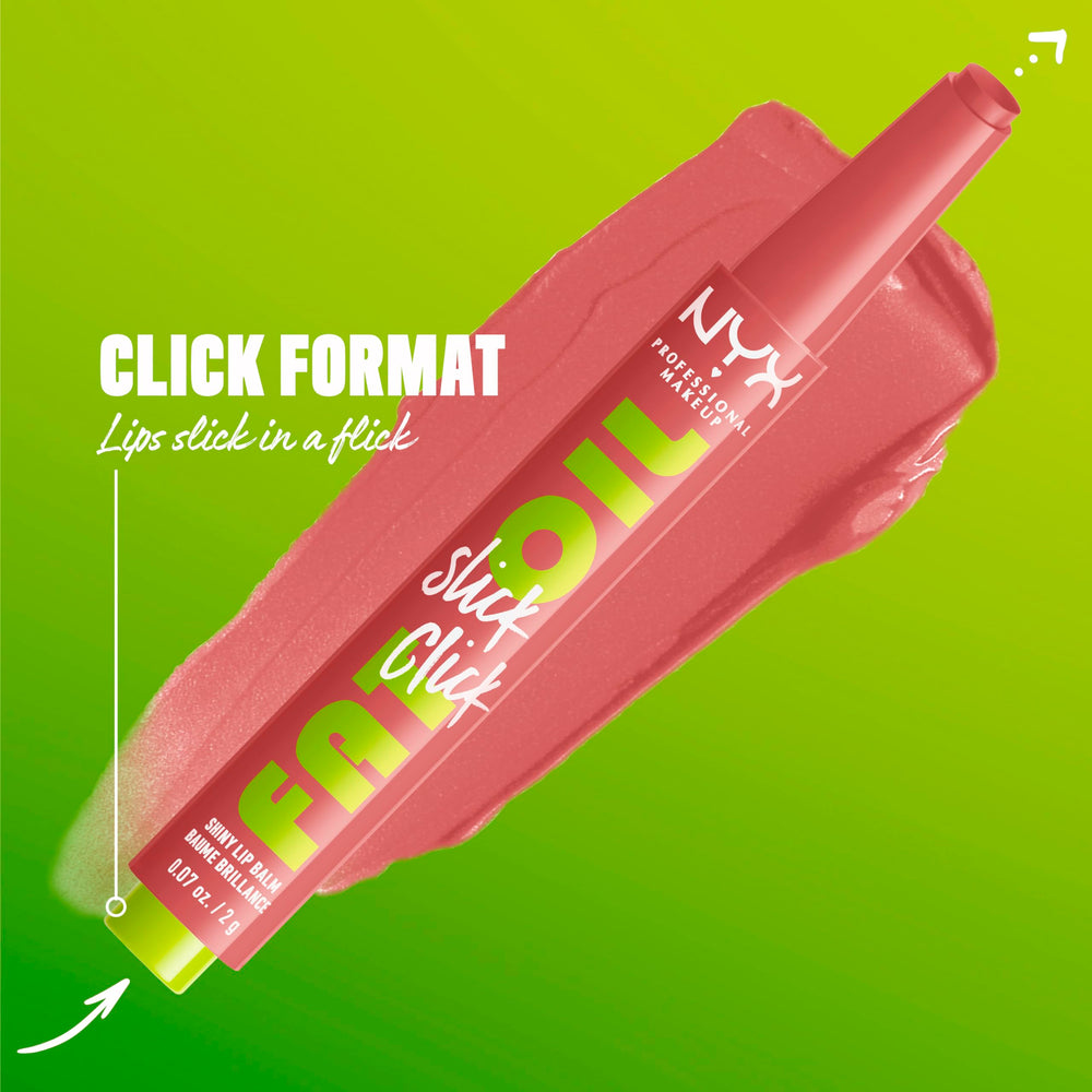 NYX PROFESSIONAL MAKEUP close-up oil sheen highlights nourishing shine and comfort benefit