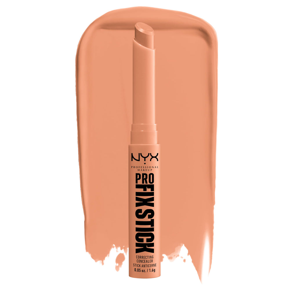 NYX PROFESSIONAL MAKEUP front view of Dark Peach stick showing packaging and shade