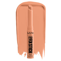 NYX PROFESSIONAL MAKEUP front view of Dark Peach stick showing packaging and shade