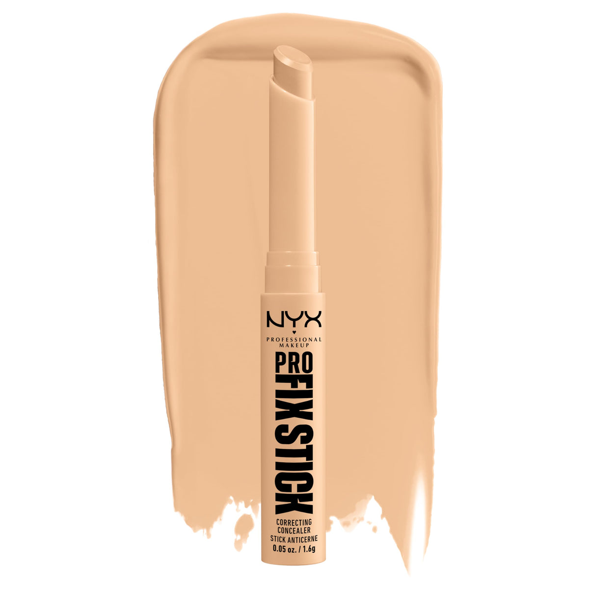 NYX PROFESSIONAL MAKEUP front packaging showing stick and cap, easy correction