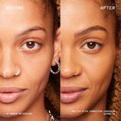 NYX Pro Fix Stick Nutmeg open twist tip demonstrating creamy application