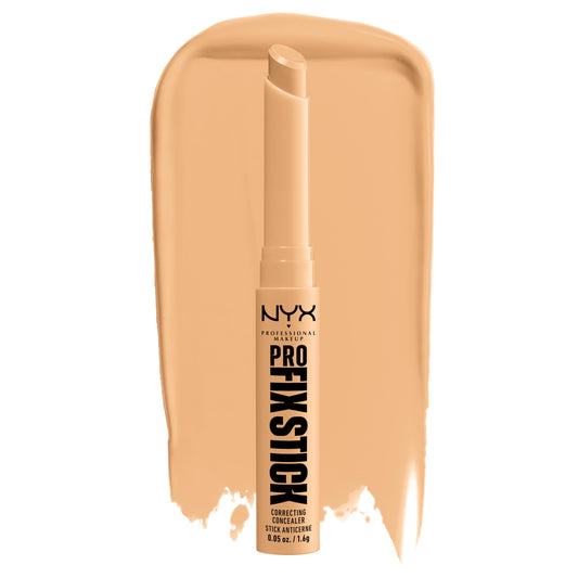 NYX PROFESSIONAL MAKEUP front packaging showing the Soft Beige stick and benefit of precise coverage