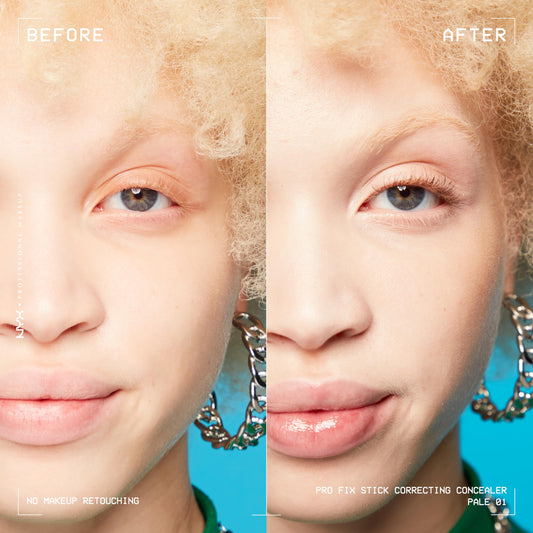 NYX PROFESSIONAL MAKEUP Pro Fix Stick texture close-up showing creamy hyaluronic glide for smooth blending