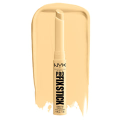 NYX Pro Fix Stick yellow front view showing compact concealer stick and shade