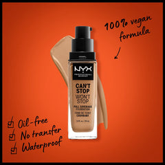 NYX PROFESSIONAL MAKEUP pump detail demonstrating precise dispensing and easy application