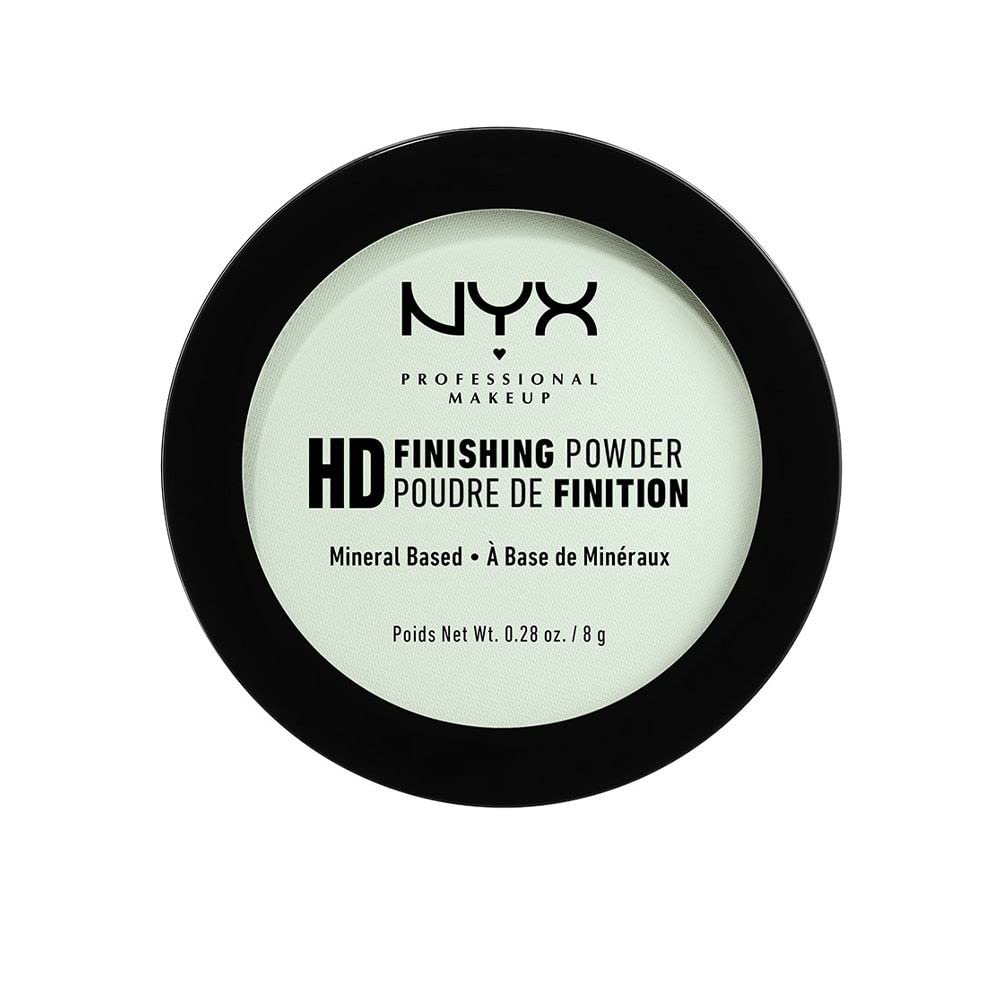NYX PROFESSIONAL MAKEUP mint green compact front view shows corrective powder benefits