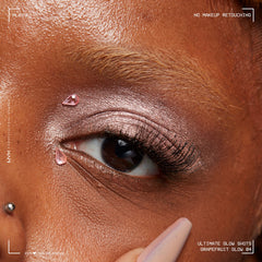 NYX PROFESSIONAL MAKEUP lid application image shows smooth shimmer benefit