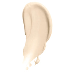 NYX PROFESSIONAL MAKEUP doe-foot applicator and skin swatch showing creamy texture and smooth finish