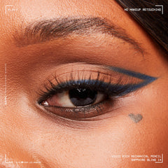 NYX PROFESSIONAL MAKEUP swatch of Sapphire Bling showing rich pigment and smooth finish