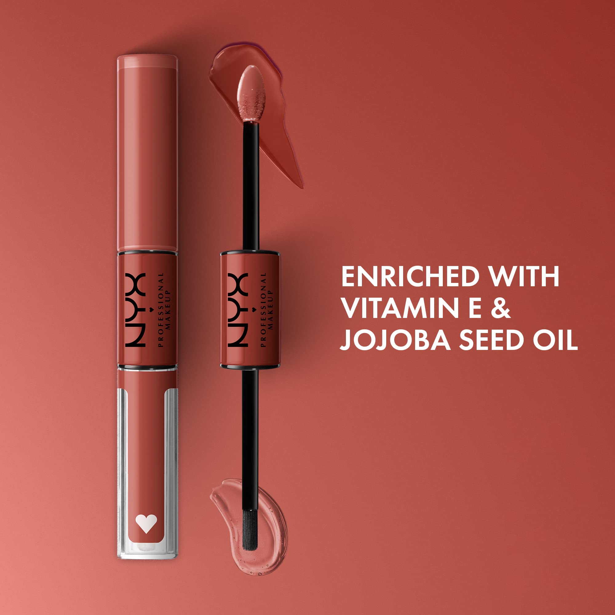 NYX PROFESSIONAL MAKEUP open duo applicators demonstrating easy two-step use and control