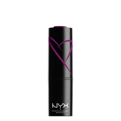 NYX PROFESSIONAL MAKEUP heart-stamped bullet close-up highlighting unique detail