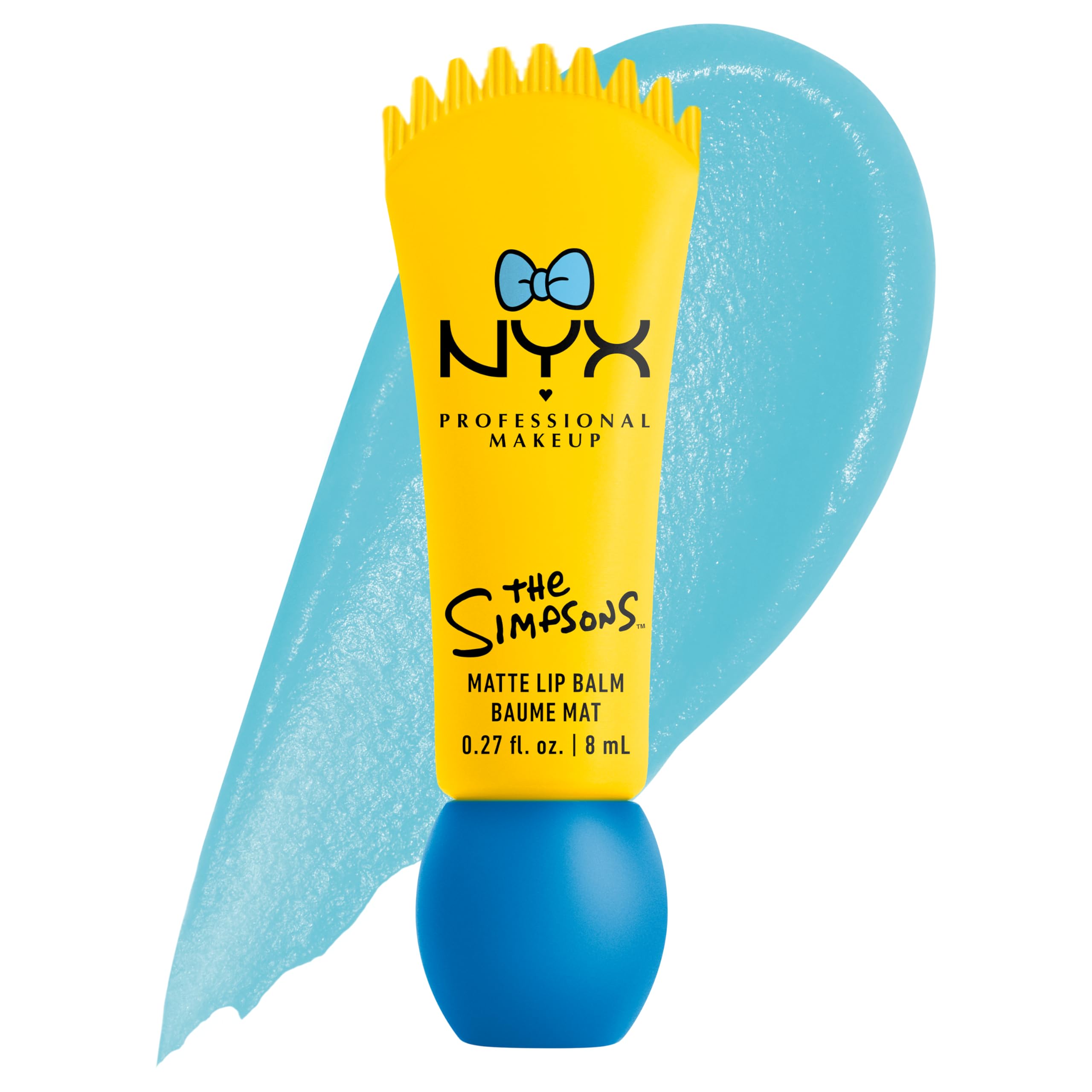 NYX Simpson Peekaboo Blue front packaging shows playful collaboration and product identity