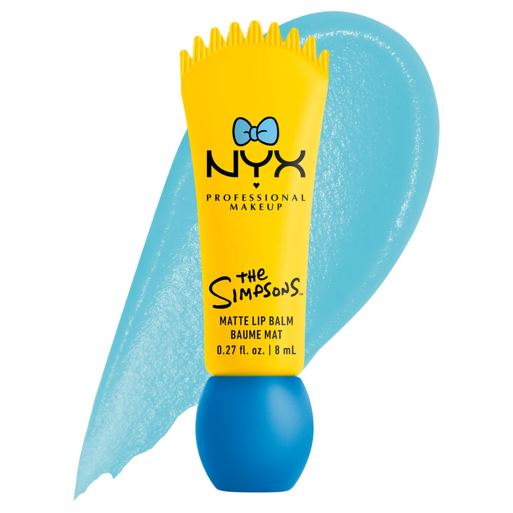 NYX Simpson Peekaboo Blue front packaging shows playful collaboration and product identity