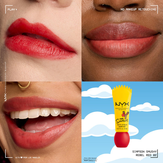 NYX Simpsons close-up of smushy balm texture highlighting soft blurring effect