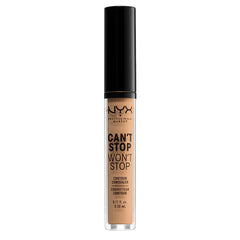NYX PROFESSIONAL MAKEUP size comparison next to coin showing compact travel-friendly benefit