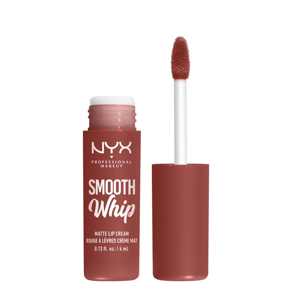 NYX PROFESSIONAL MAKEUP front packaging, clear shade preview and benefit