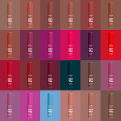 NYX PROFESSIONAL MAKEUP close-up whipped texture swatch showing creamy matte payoff and buildable coverage