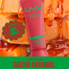 NYX Smushy Matte swatch on arm showing Soft Smile nude payoff and blendability benefit