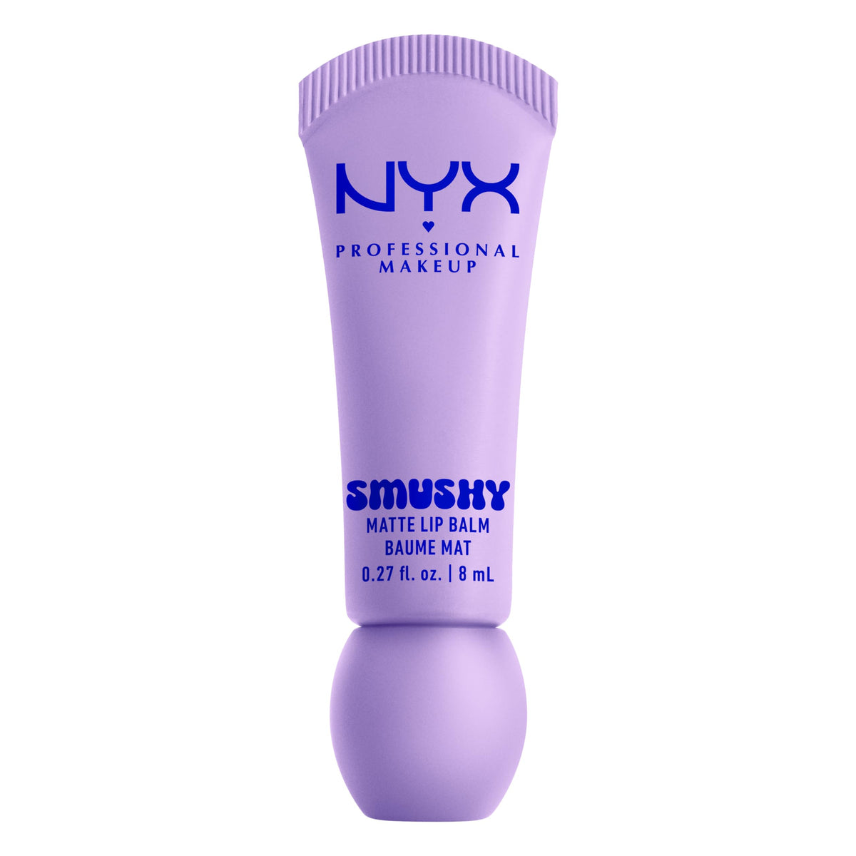 NYX PROFESSIONAL MAKEUP front tube of Smushy Matte Sugar Smush shows shade and easy application benefit