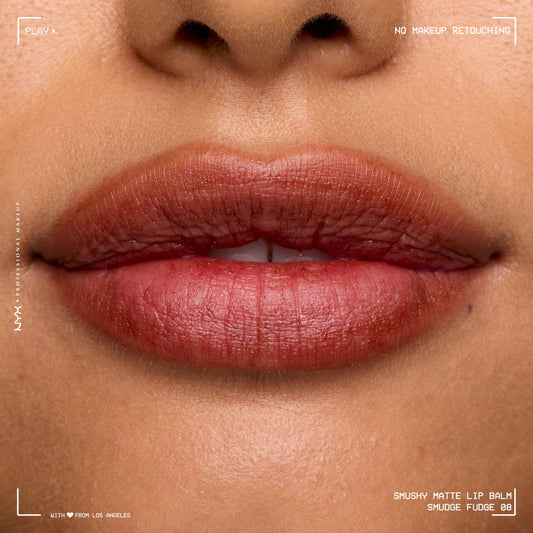 NYX Smushy Matte close-up texture showing creamy, cushiony finish and softness benefit