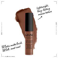 NYX PROFESSIONAL MAKEUP doe-foot applicator loaded with creamy Berlin color
