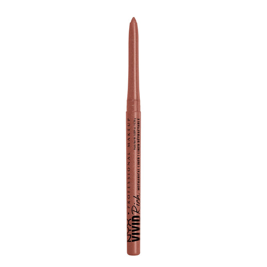 NYX PROFESSIONAL MAKEUP spicy pearl front view showing pencil packaging and bronze tone benefit