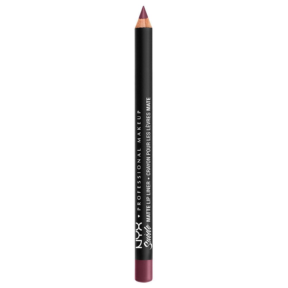 NYX PROFESSIONAL MAKEUP front view of lip liner showing slender pencil and cap, easy precision