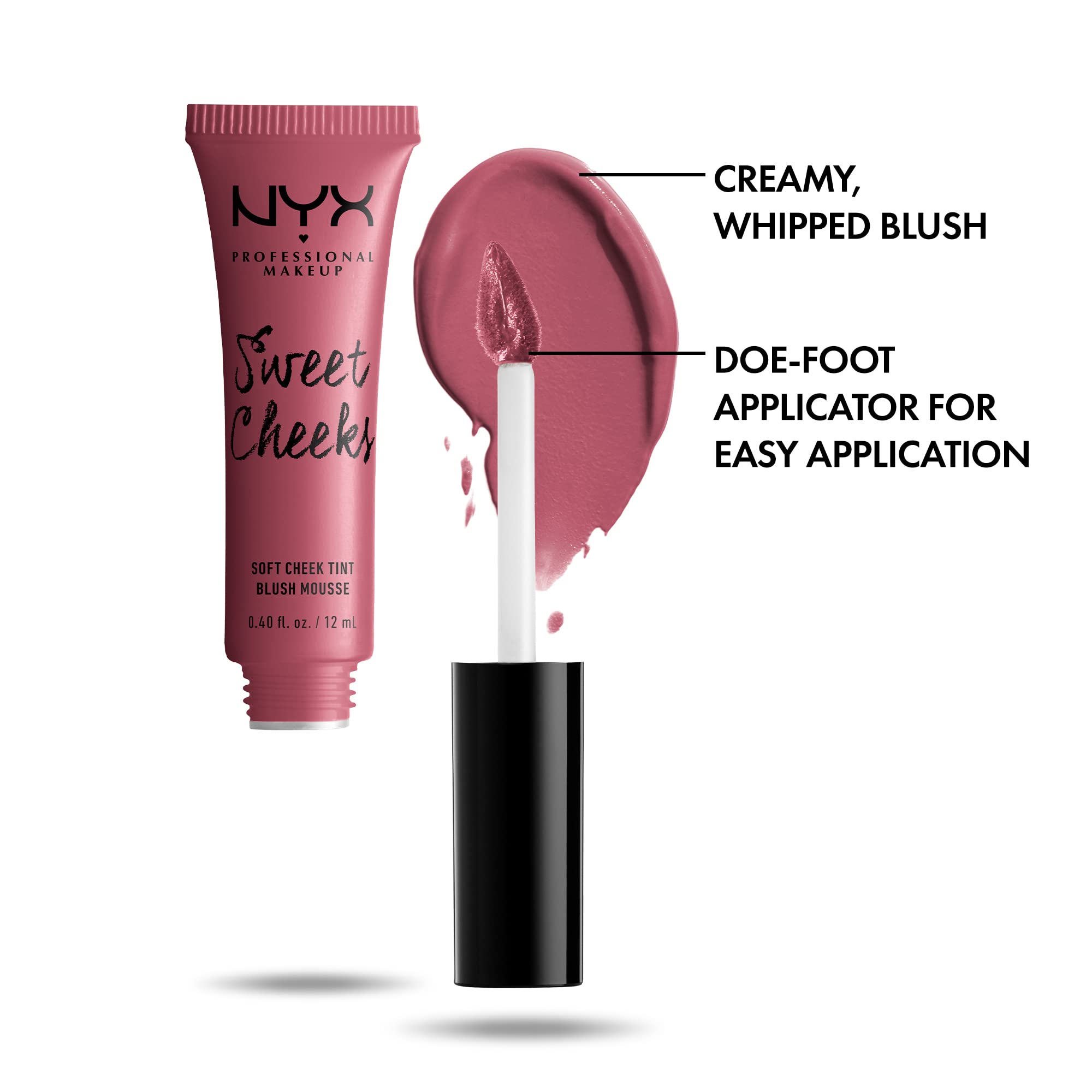 NYX PROFESSIONAL MAKEUP doe-foot applicator close-up for precise placement