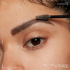 NYX PROFESSIONAL MAKEUP brows being tinted and set, demonstrating natural-looking hold
