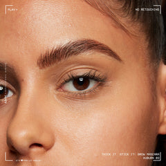 NYX PROFESSIONAL MAKEUP before and after brows showing natural thickening effect