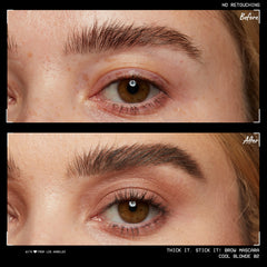 NYX PROFESSIONAL MAKEUP gel texture close-up showing tinted fibers for natural volume benefit