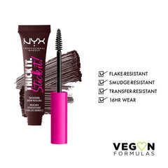 NYX PROFESSIONAL MAKEUP wand close-up showing precise bristles for controlled application