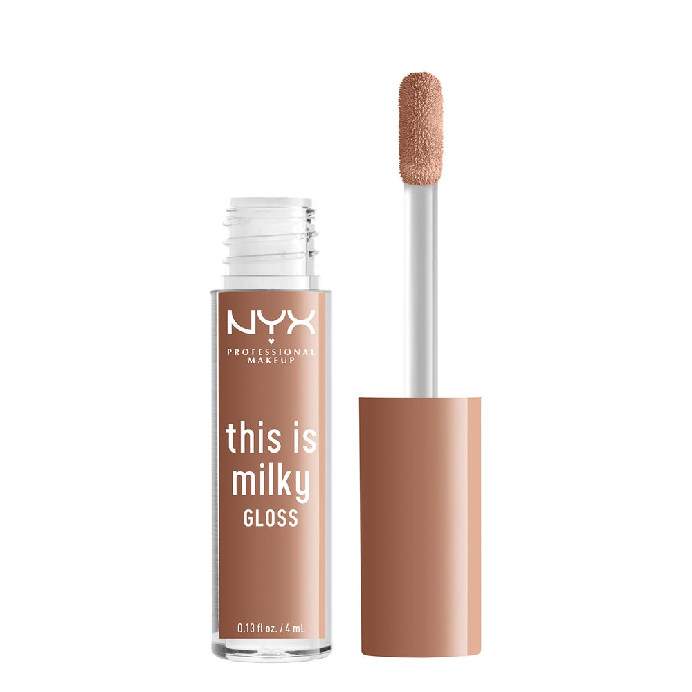 NYX gloss beside a coin to show compact size and easy portability benefit
